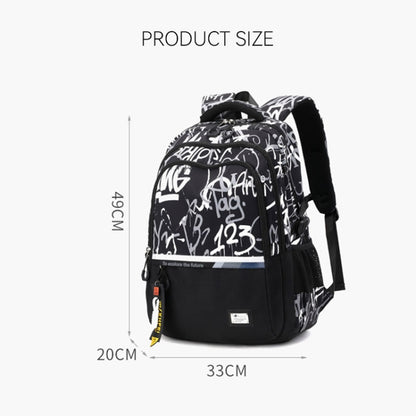 For Teens Boys Travel Laptop Backpack School Bag Casual Book Bag, Black, White Gray Letter, Graffiti, Camouflage Gray, Blue Camouflage, Letter 123