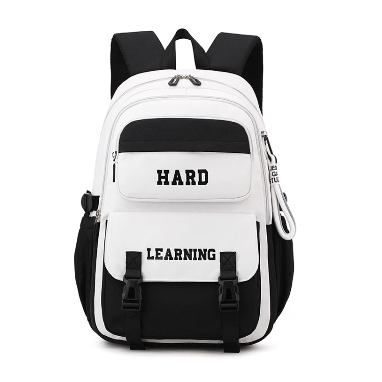 Contrast Color Casual Backpack College School Bag 15.6-inch Laptop Bag