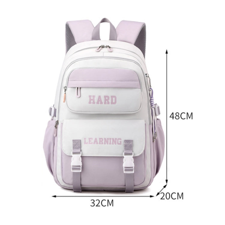 Contrast Color Casual Backpack College School Bag 15.6-inch Laptop Bag