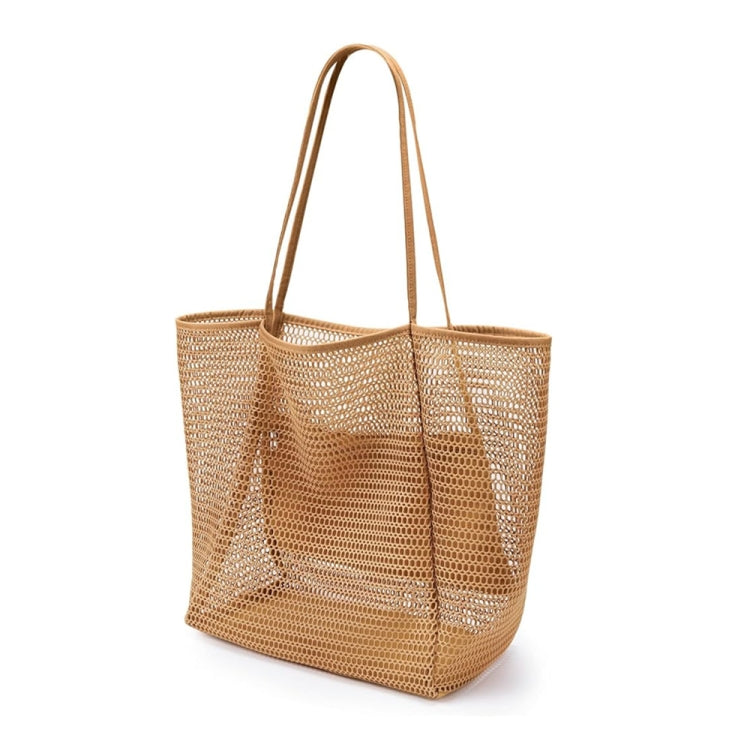 Folding Beach Bag Mesh Tote Handbag Women Shoulder Bag