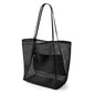 Folding Beach Bag Mesh Tote Handbag Women Shoulder Bag