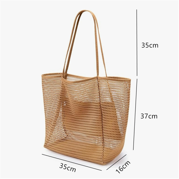 Folding Beach Bag Mesh Tote Handbag Women Shoulder Bag