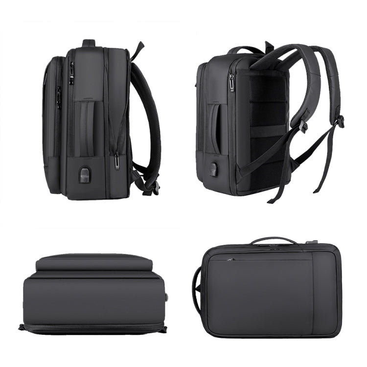 Expandable Business Waterproof Laptop Backpack With USB Port