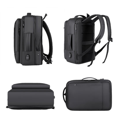 Expandable Business Waterproof Laptop Backpack With USB Port