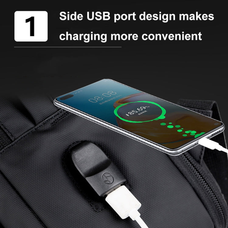 Expandable Business Waterproof Laptop Backpack With USB Port