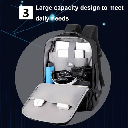Expandable Business Waterproof Laptop Backpack With USB Port