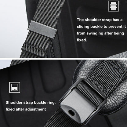 Bopai 61-98611 Large-capacity Waterproof First-layer Cowhide Laptop Backpack With USB+Type-C Port, 61-98611