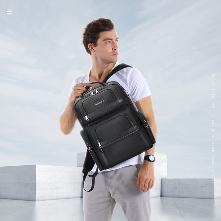 Bopai 61-121601 Large Capacity Waterproof Business Laptop Backpack With USB+Type-C Port