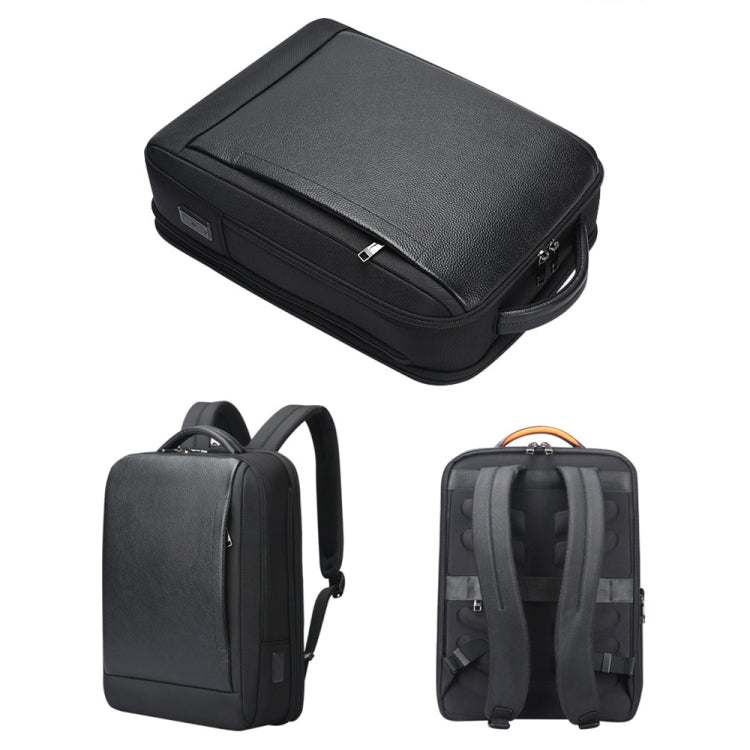 Bopai AL-61-122631B Large Capacity Cowhide Laptop Backpack With USB+Type-C Port, AL-61-122631B