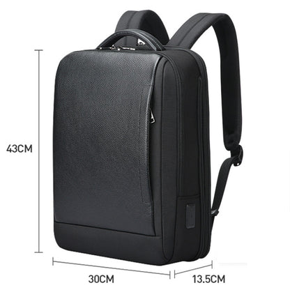 Bopai AL-61-122631B Large Capacity Cowhide Laptop Backpack With USB+Type-C Port, AL-61-122631B