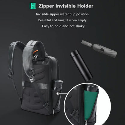 Bopai AL-61-122631B Large Capacity Cowhide Laptop Backpack With USB+Type-C Port, AL-61-122631B