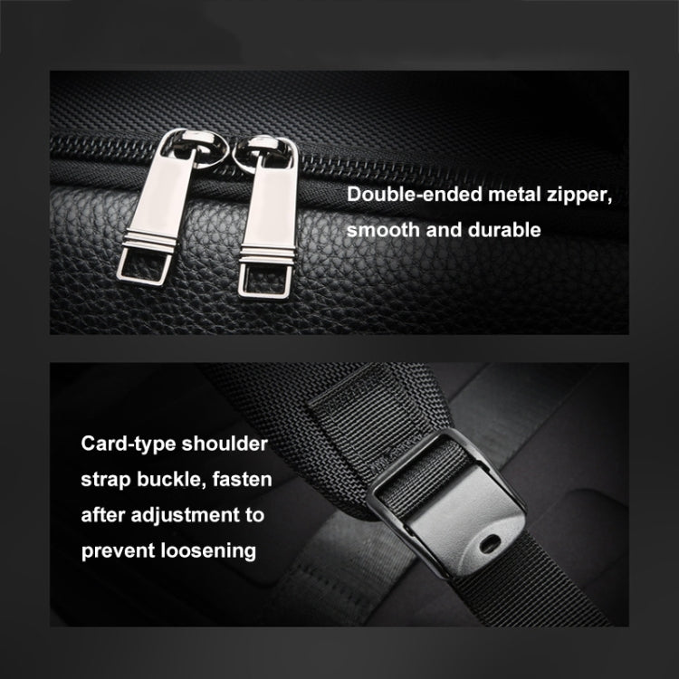 Bopai AL-61-122631B Large Capacity Cowhide Laptop Backpack With USB+Type-C Port, AL-61-122631B