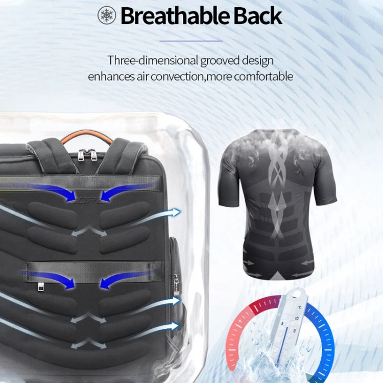 Bopai 61-19011 Large Capacity Waterproof Travel Laptop Backpack With USB+Type-C Port, 61-19011