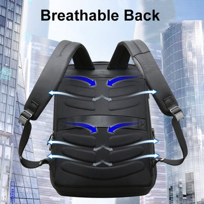 Bopai 61-26111 Large Capacity Business Commuter Laptop Backpack With USB+Type-C Port, 61-26111
