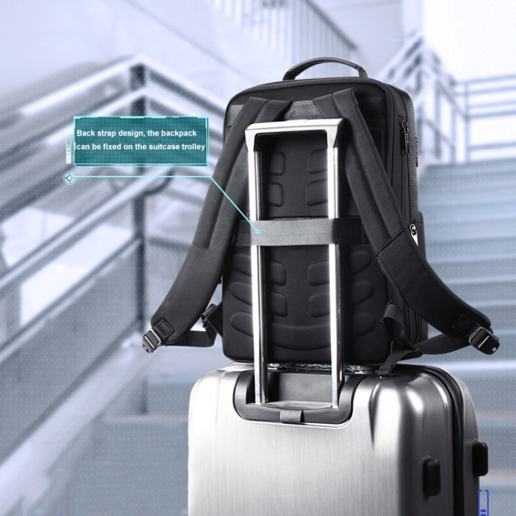 Bopai 61-26111 Large Capacity Business Commuter Laptop Backpack With USB+Type-C Port, 61-26111