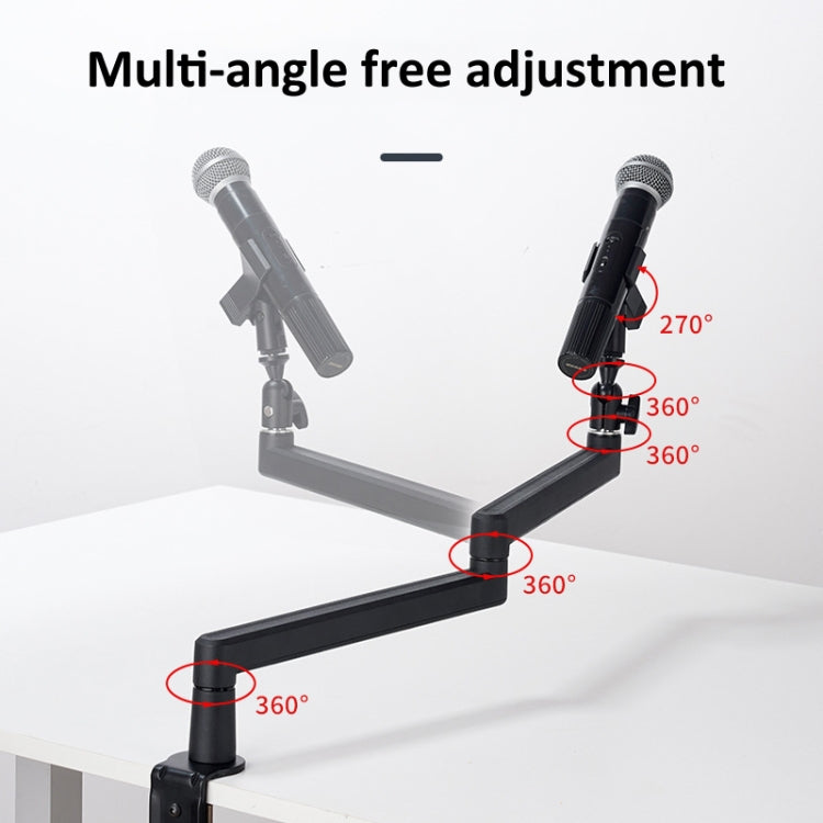 Microphone Stand Desk Mount 360 Degree Adjustable Cantilever Holder