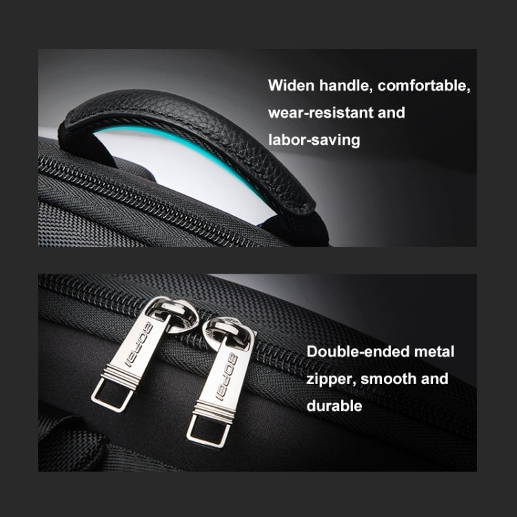 Bopai First-Layer Cowhide Business Commuter Waterproof And Lightweight Laptop Backpack, 61-122731, 61-122721