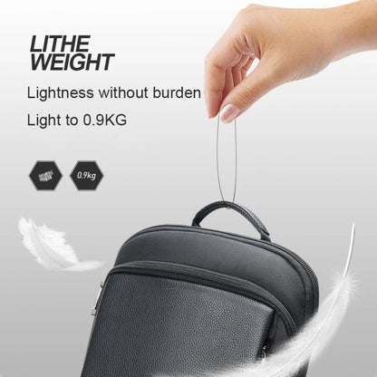 Bopai First-Layer Cowhide Business Commuter Waterproof And Lightweight Laptop Backpack, 61-122731, 61-122721