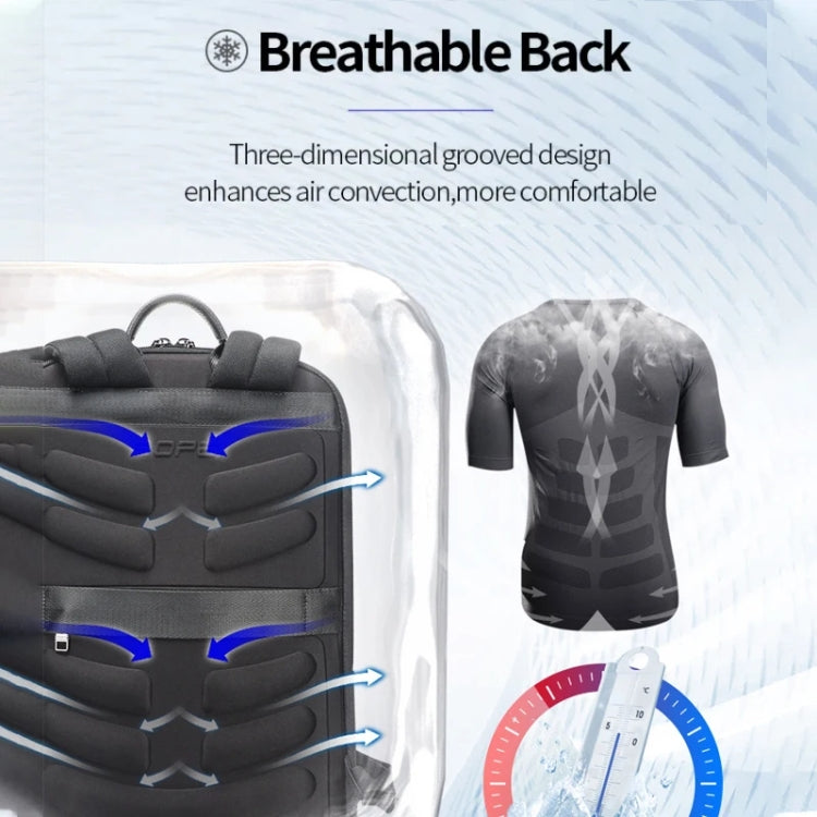 Bopai First-Layer Cowhide Business Commuter Waterproof And Lightweight Laptop Backpack, 61-122731, 61-122721