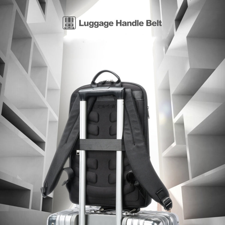 Bopai First-Layer Cowhide Business Commuter Waterproof And Lightweight Laptop Backpack, 61-122731, 61-122721