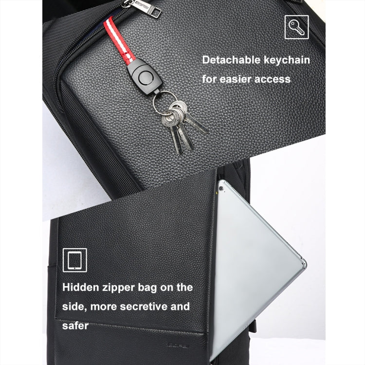 Bopai First-Layer Cowhide Business Commuter Waterproof And Lightweight Laptop Backpack, 61-122731, 61-122721