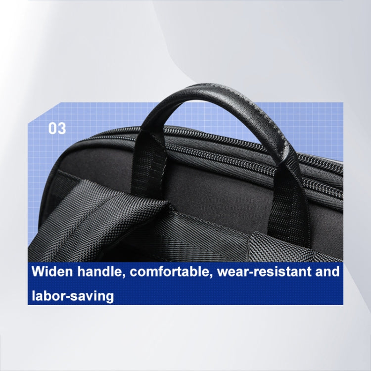 Bopai 61-122579 Large Capacity Hard Shell Password Lock Waterproof Business Laptop Backpack, (Grey)