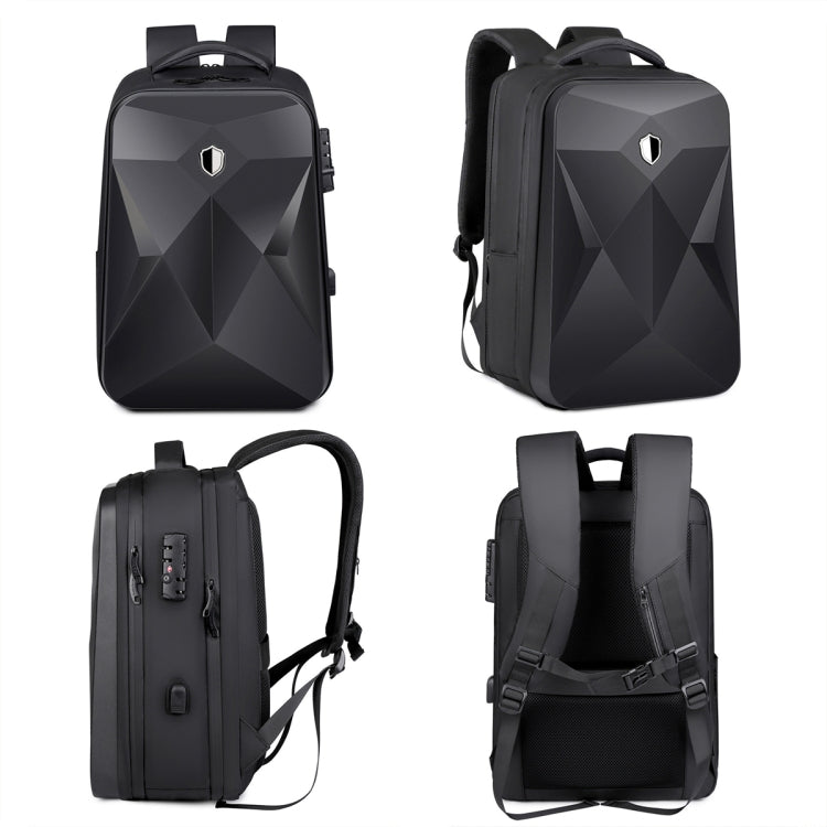 Password Lock Large Capacity Waterproof Laptop Backpack with USB Port, 17 inch