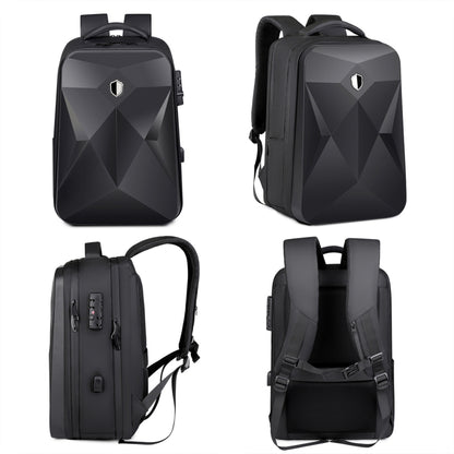 Password Lock Large Capacity Waterproof Laptop Backpack with USB Port, 17 inch