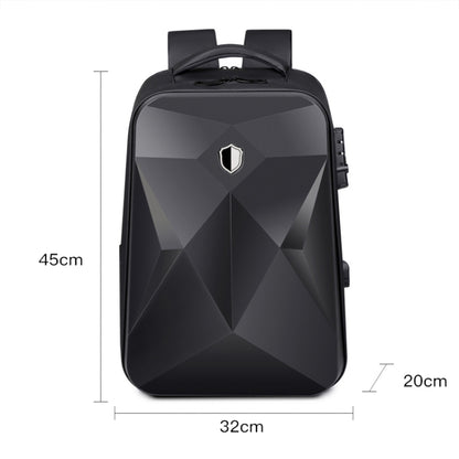 Password Lock Large Capacity Waterproof Laptop Backpack with USB Port, 17 inch