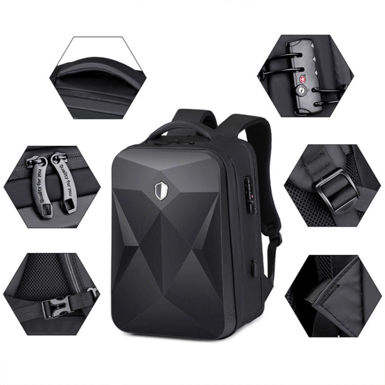 Password Lock Large Capacity Waterproof Laptop Backpack with USB Port, 17 inch