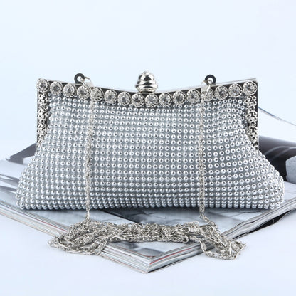 Aluminum Beads Rhinestone Evening Bag Ladies Banquet Evening Clutch Bag