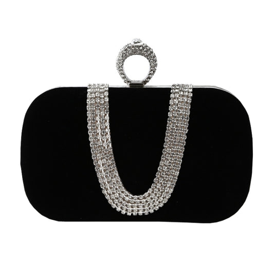 U-Shape Embellished Evening Bag Ladies Banquet Evening Clutch Bag