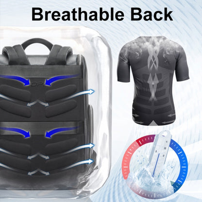 Bopai 61-122431 Large-capacity First-layer Cowhide Business Waterproof Laptop Backpack, 61-122431