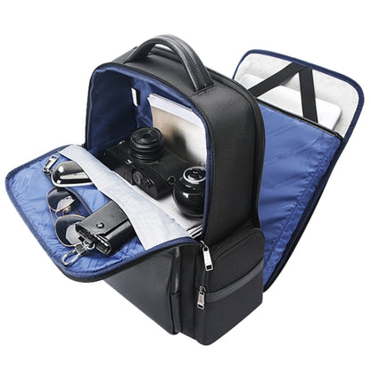 Bopai 61-125031 Large-capacity First-layer Cowhide Business Laptop Backpack With USB+Type-C Port, 61-125031