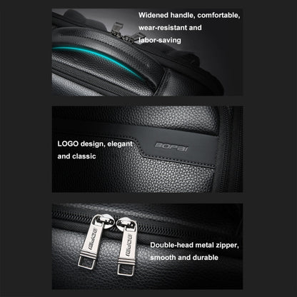 Bopai 61-122391 Large-capacity First-layer Cowhide Business Laptop Backpack With USB+Type-C Port, 61-122391