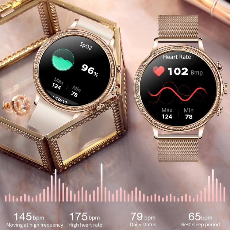 V60 1.39 Inch Health Monitoring Multifunctional Waterproof Bluetooth Call Smart Watch, Black, Silver, Gold, Rose Red, Black Steel, Silver Steel, Gold Steel