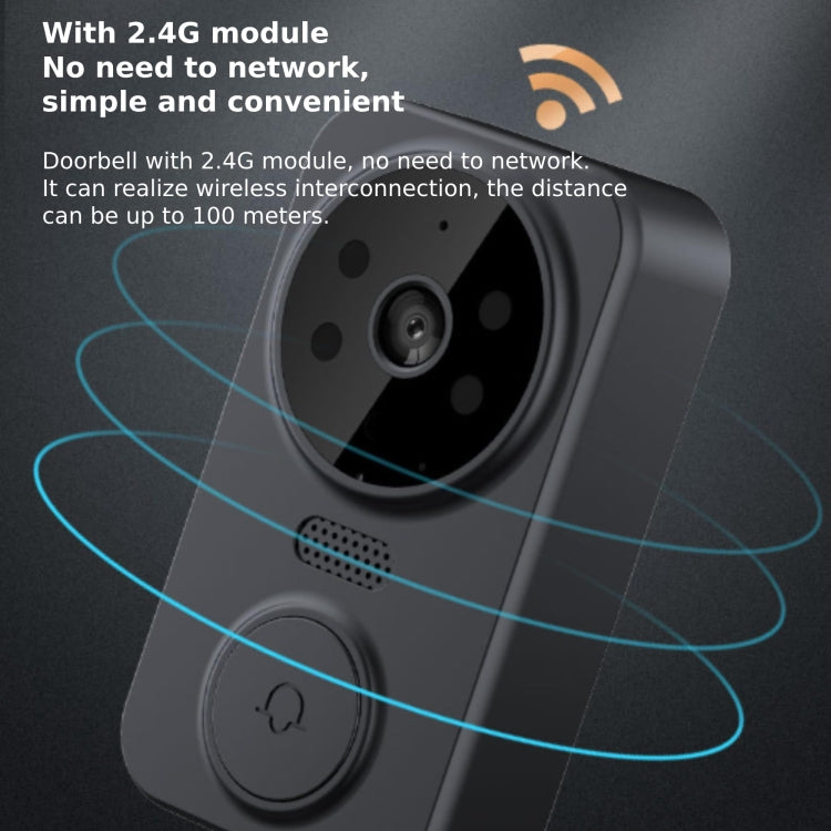 Wireless 2.4G Visual Intercom Doorbell 4.3 inch IPS Screen with Camera Monitor Night Vision, M12