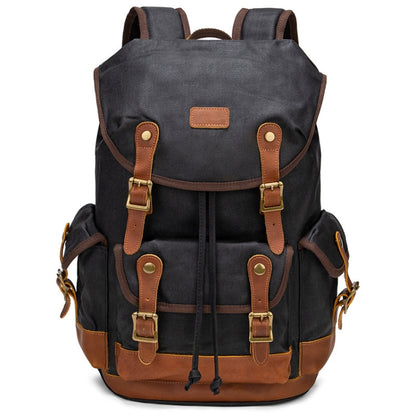 Retro Canvas Backpack Large Capacity Travel Computer Bag