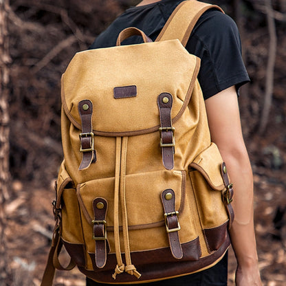 Retro Canvas Backpack Large Capacity Travel Computer Bag