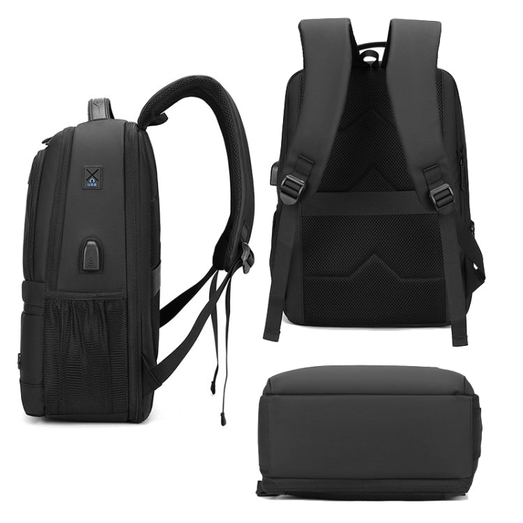 WEPOWER Men Expanded Casual Double Shoulder Bag Multifunctional USB Charging Backpack