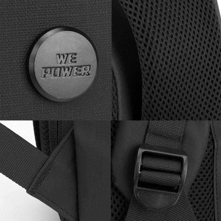 WEPOWER Men Expanded Casual Double Shoulder Bag Multifunctional USB Charging Backpack