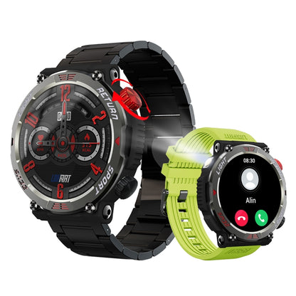 LOKMAT ZEUS 5 PRO 1.46 Inch 5ATM Waterproof Flashlight Bluetooth Call Smart Watch