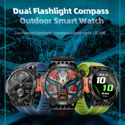 LOKMAT ZEUS6 PRO 1.46-Inch IP68 Waterproof SOS Flashlight Bluetooth Smart Watch