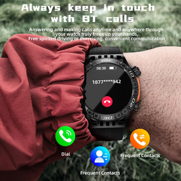 LOKMAT ZEUS6 PRO 1.46-Inch IP68 Waterproof SOS Flashlight Bluetooth Smart Watch