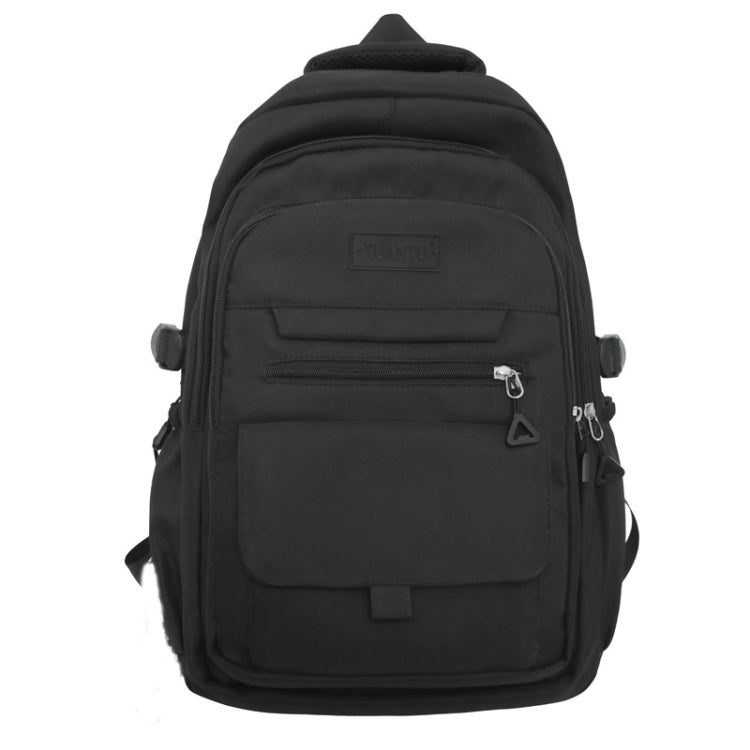 Oxford Cloth Simple Travel Backpack Solid Color Junior High School Students School Bag, 45x31x18cm