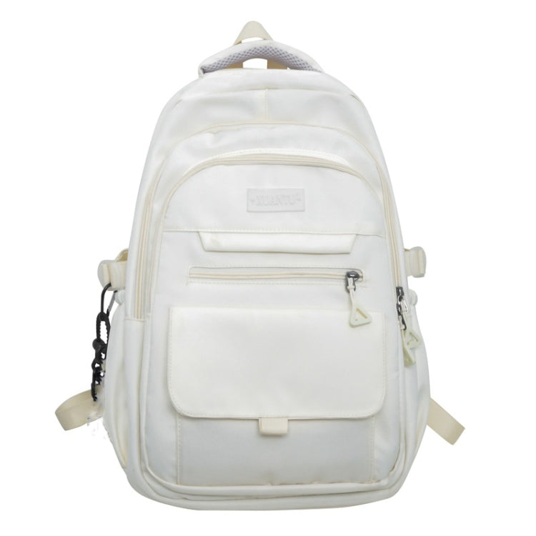 Oxford Cloth Simple Travel Backpack Solid Color Junior High School Students School Bag, 45x31x18cm