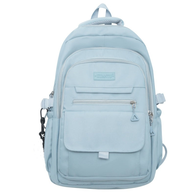 Oxford Cloth Simple Travel Backpack Solid Color Junior High School Students School Bag, 45x31x18cm