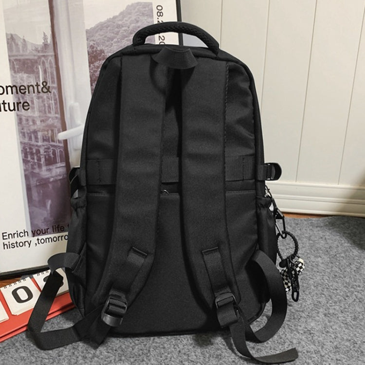 Oxford Cloth Simple Travel Backpack Solid Color Junior High School Students School Bag, 45x31x18cm