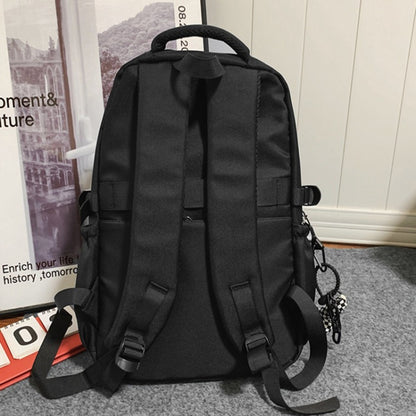 Oxford Cloth Simple Travel Backpack Solid Color Junior High School Students School Bag, 45x31x18cm