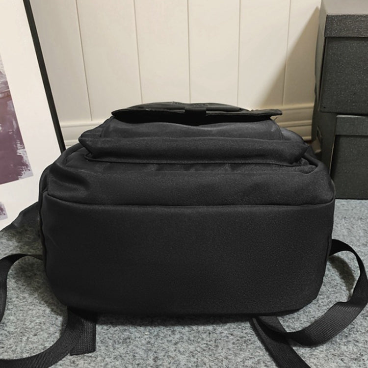 Oxford Cloth Simple Travel Backpack Solid Color Junior High School Students School Bag, 45x31x18cm